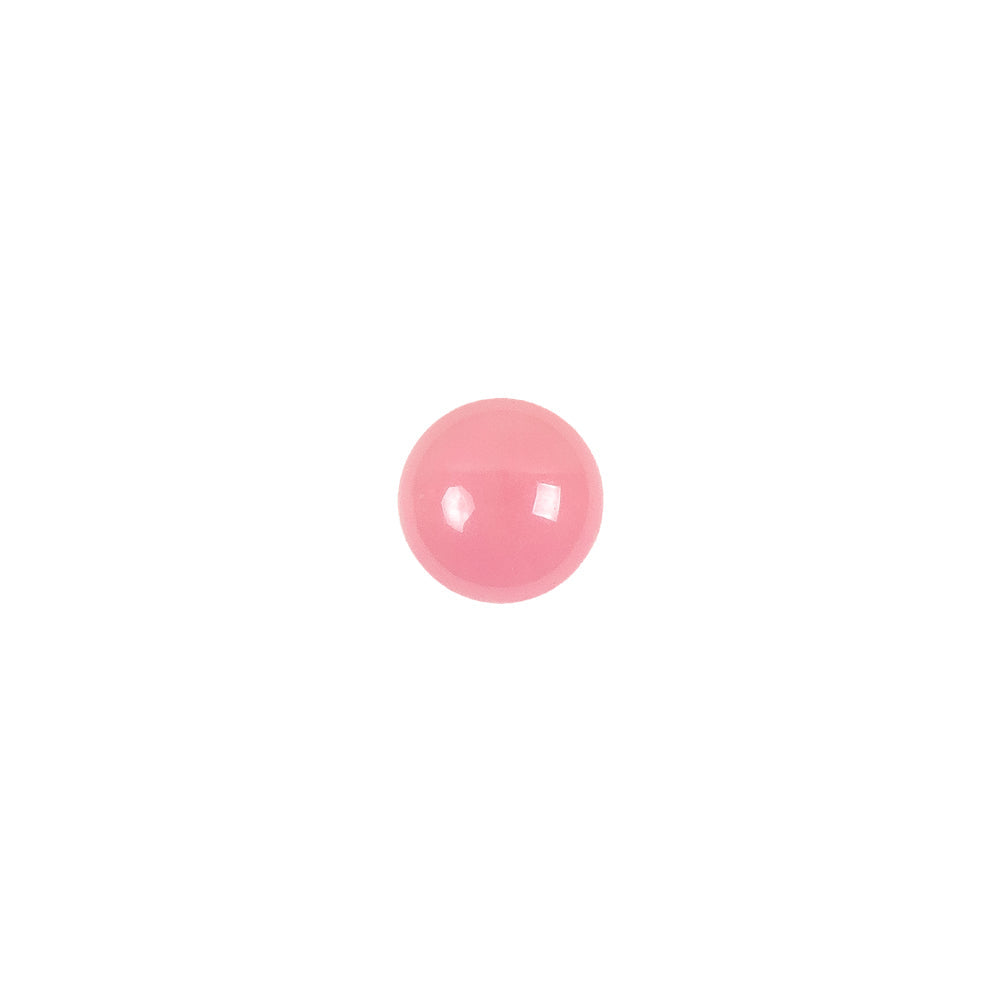 European Dark Pink Half Domed Self Black Glass Button - 12L/7.5mm