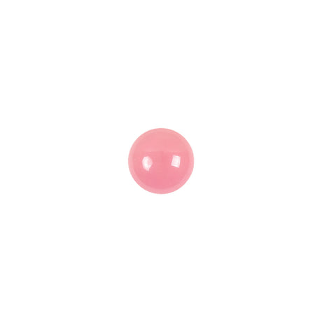 European Dark Pink Half Domed Self Black Glass Button - 12L/7.5mm