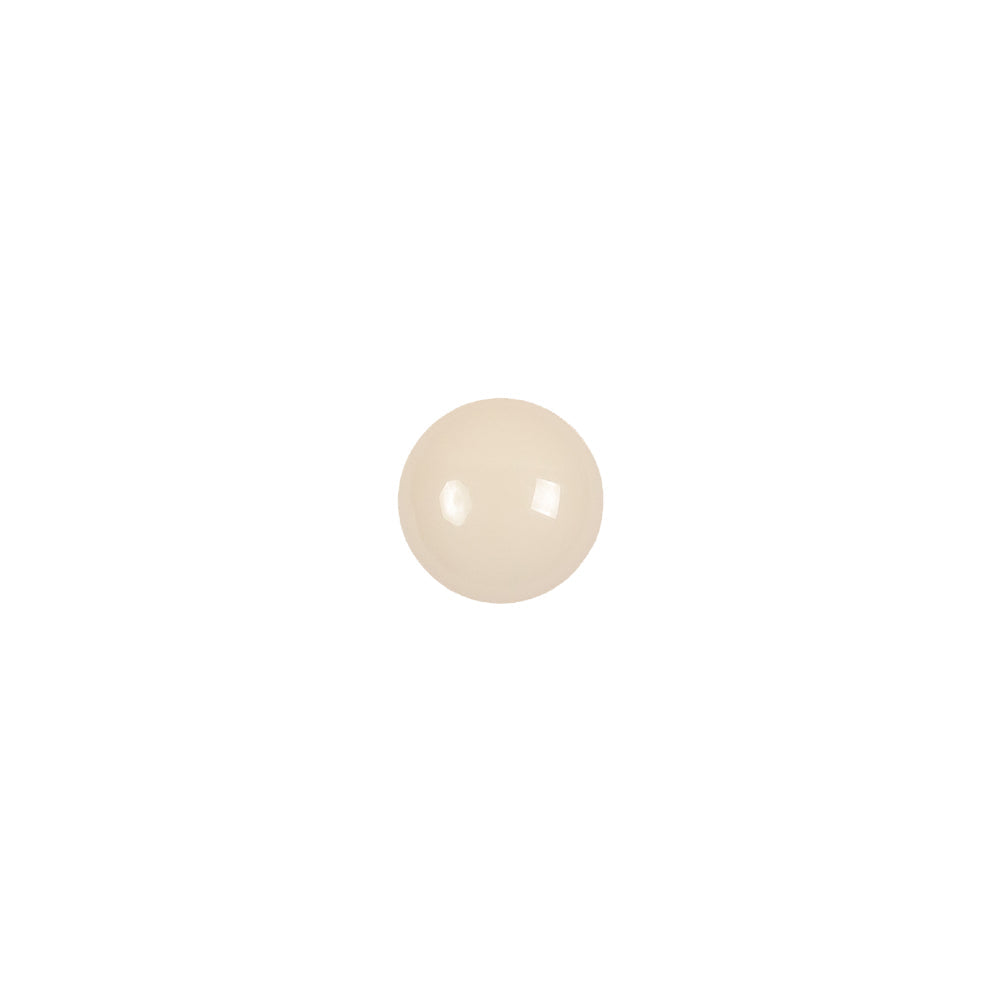 European Beige Half Domed Self Black Glass Button - 12L/7.5mm