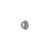European Dark Gray Half Domed Self Black Glass Button - 12L/7.5mm