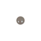 European Dark Gray Half Domed Self Black Glass Button - 12L/7.5mm