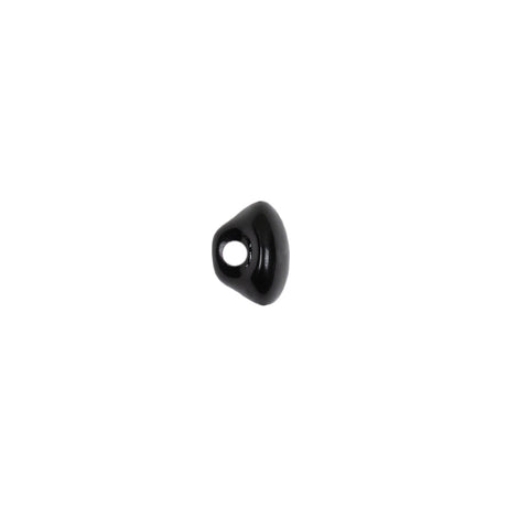 European Black Self Back Glass Button - 14L/9mm