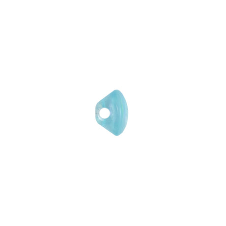 European AB Blue Self Back Glass Button - 14L/9mm