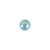 European AB Blue Self Back Glass Button - 14L/9mm