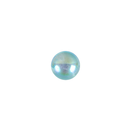 European AB Blue Self Back Glass Button - 14L/9mm