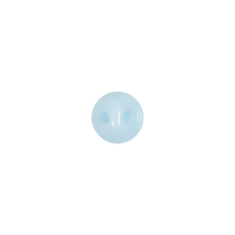 European Baby Blue Self Back Glass Button - 14L/9mm