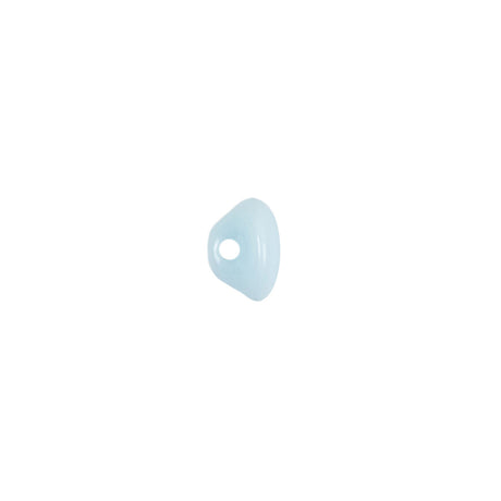 European Baby Blue Self Back Glass Button - 14L/9mm