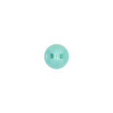 European Blue Green Self Back Glass Button - 14L/9mm