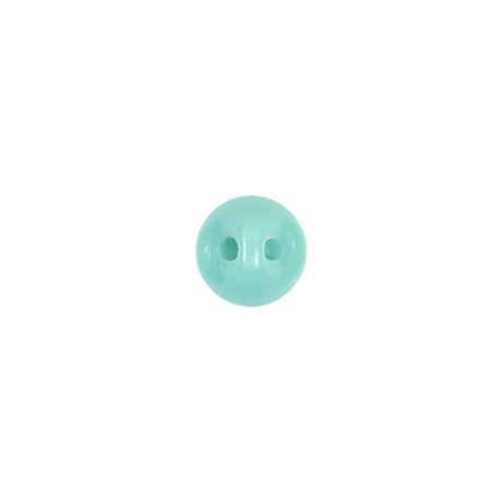 European Blue Green Self Back Glass Button - 14L/9mm