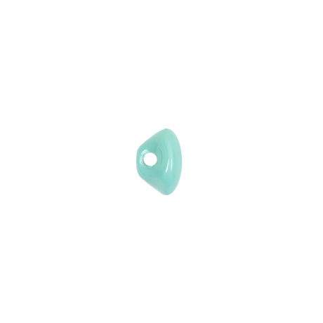 European Blue Green Self Back Glass Button - 14L/9mm