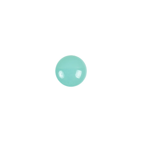 European Blue Green Self Back Glass Button - 14L/9mm