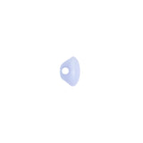 European Light Blue Self Back Glass Button - 14L/9mm