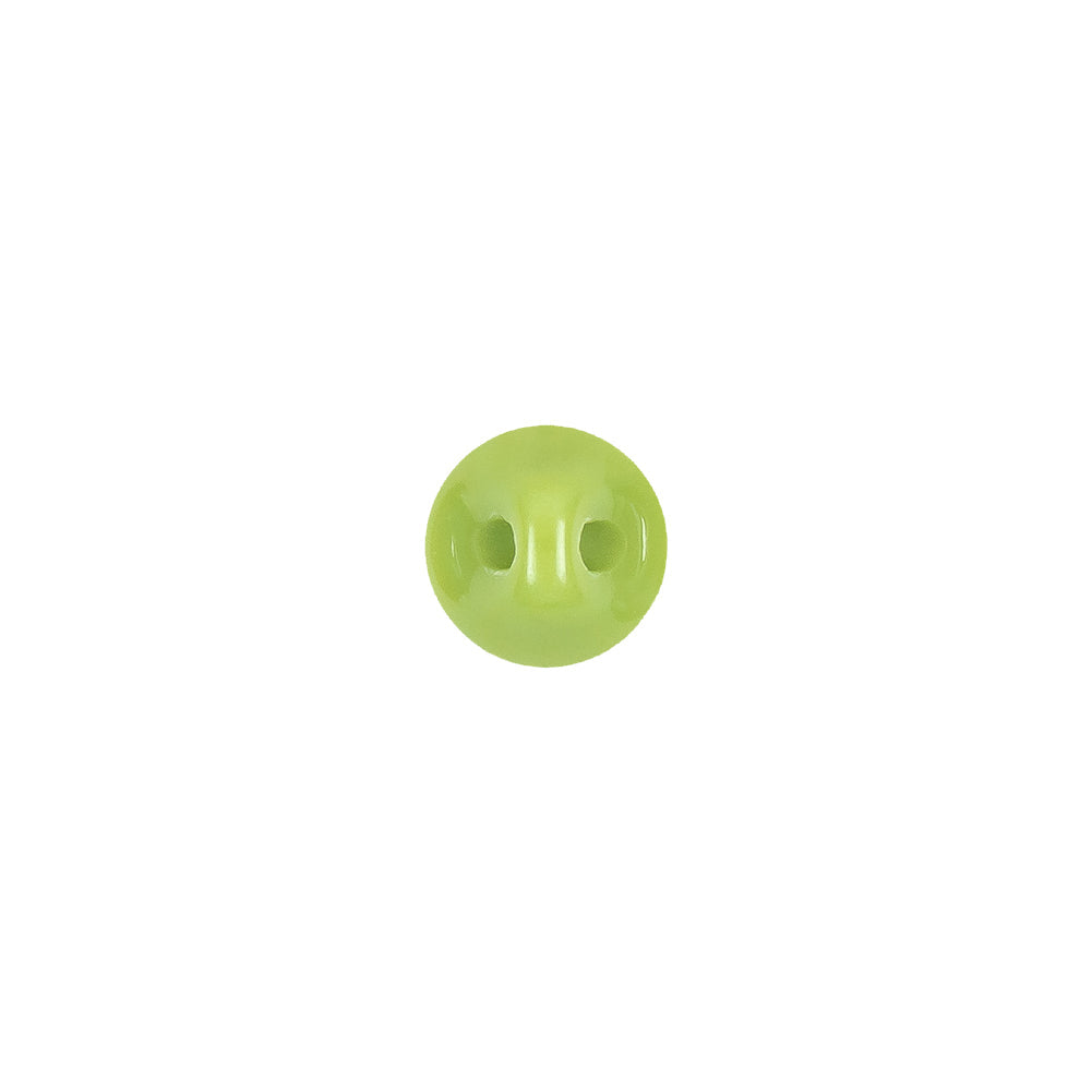 European Green Self Back Glass Button - 14L/9mm