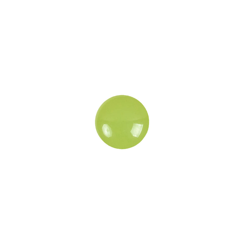 European Green Self Back Glass Button - 14L/9mm