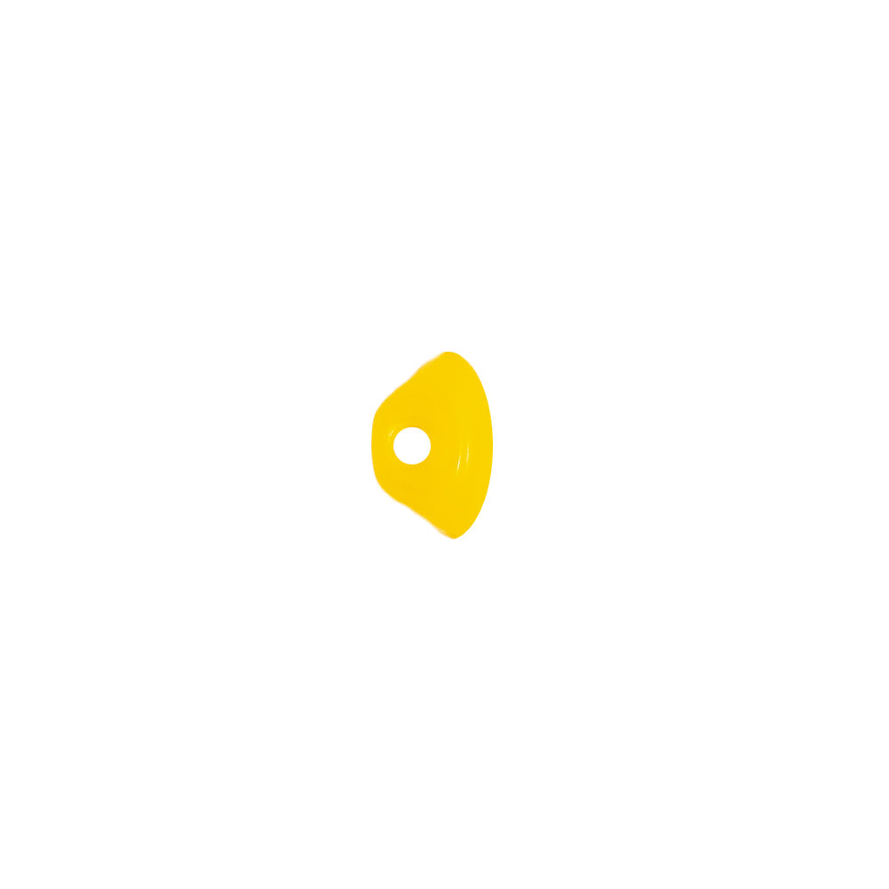 European Yellow Self Back Glass Button - 14L/9mm