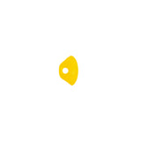 European Yellow Self Back Glass Button - 14L/9mm