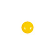 European Yellow Self Back Glass Button - 14L/9mm