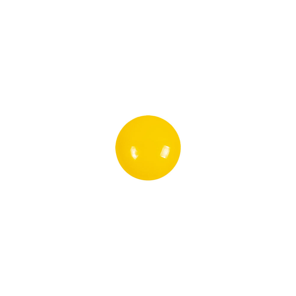 European Yellow Self Back Glass Button - 14L/9mm