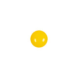 European Yellow Self Back Glass Button - 14L/9mm