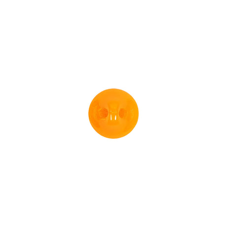 European Orange Half Domed Self Back Glass Button - 14L/9mm
