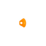European Orange Half Domed Self Back Glass Button - 14L/9mm