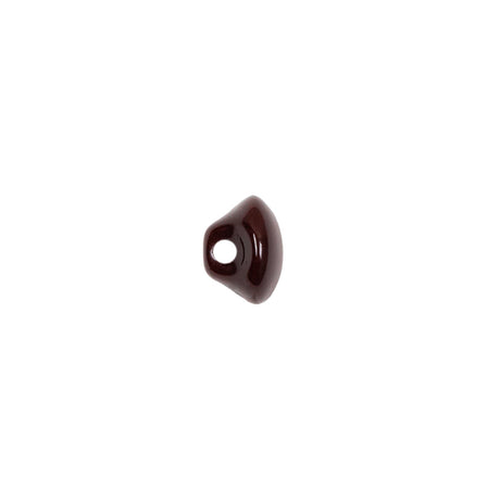 European Brown Half Domed Self Back Glass Button - 14L/9mm