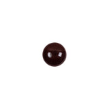 European Brown Half Domed Self Back Glass Button - 14L/9mm