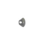 European Dark Gray Half Domed Self Back Glass Button - 14L/9mm
