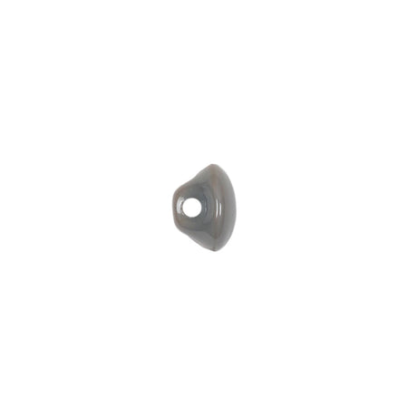 European Dark Gray Half Domed Self Back Glass Button - 14L/9mm