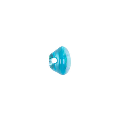 European AB Blue Self Back Glass Button - 16L/10mm