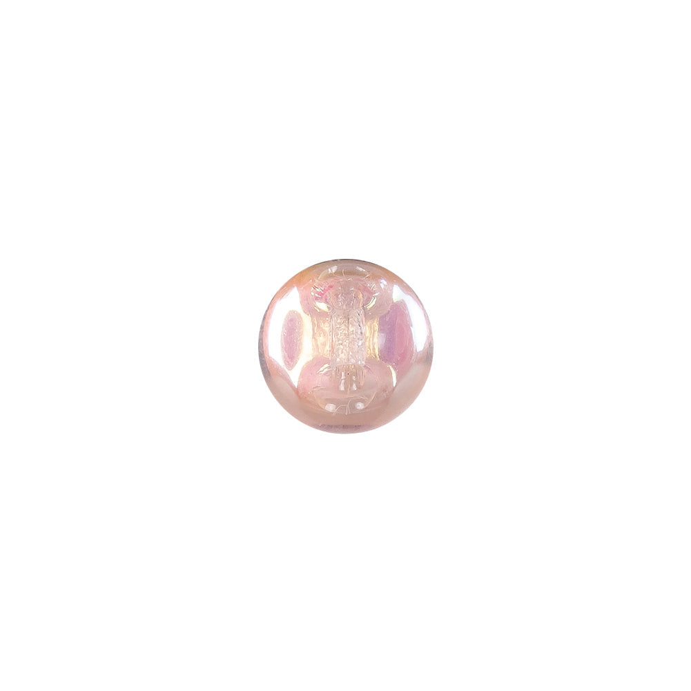 European AB Pink Self Back Glass Button - 16L/10mm