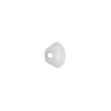 European White Self Back Glass Button - 16L/10mm