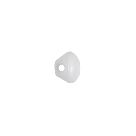 European White Self Back Glass Button - 16L/10mm