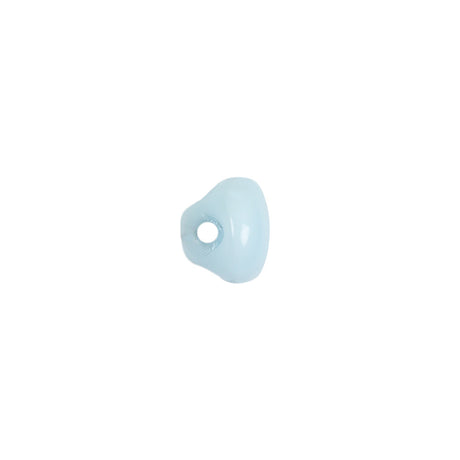 European Baby Blue Self Back Glass Button - 16L/10mm