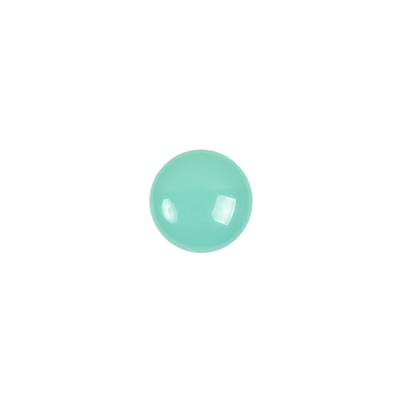 European Blue Green Self Back Glass Button - 16L/10mm