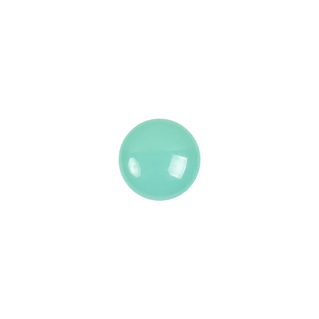 European Blue Green Self Back Glass Button - 16L/10mm