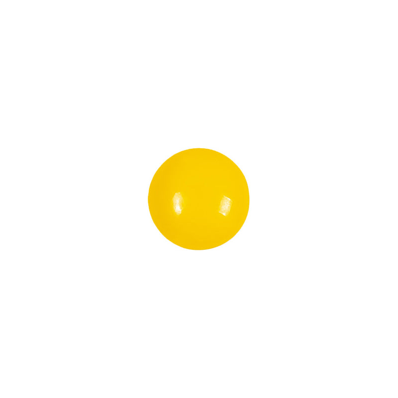 European Yellow Self Back Glass Button - 16L/10mm