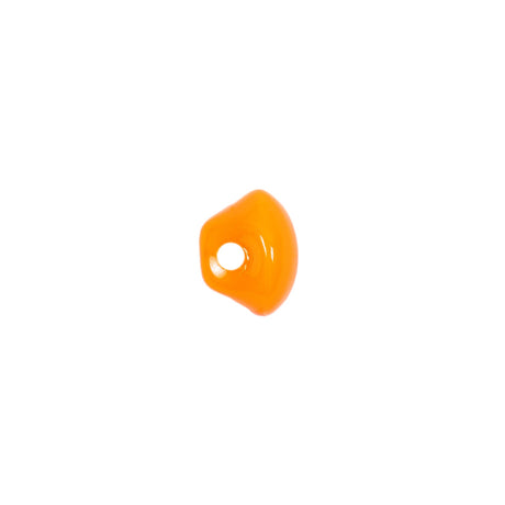 European Orange Half Domed Self Back Glass Button - 16L/10mm