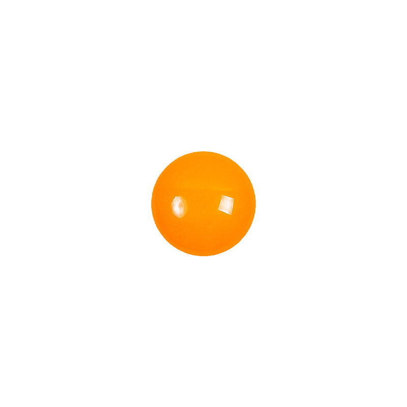 European Orange Half Domed Self Back Glass Button - 16L/10mm