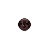 European Brown Half Domed Self Back Glass Button - 16L/10mm