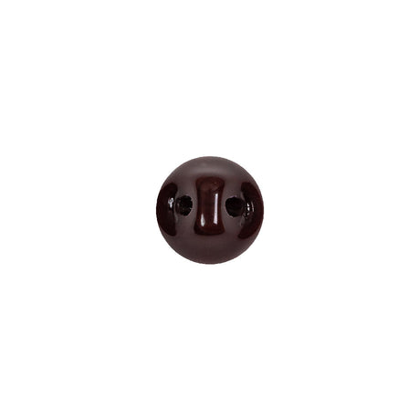 European Brown Half Domed Self Back Glass Button - 16L/10mm