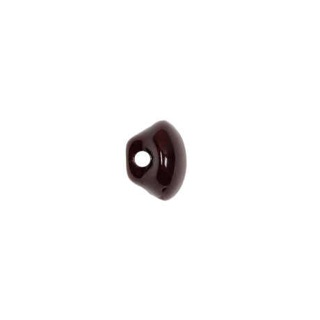 European Brown Half Domed Self Back Glass Button - 16L/10mm