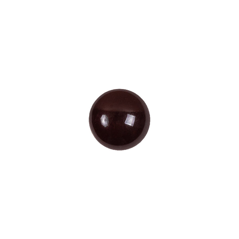 European Brown Half Domed Self Back Glass Button - 16L/10mm
