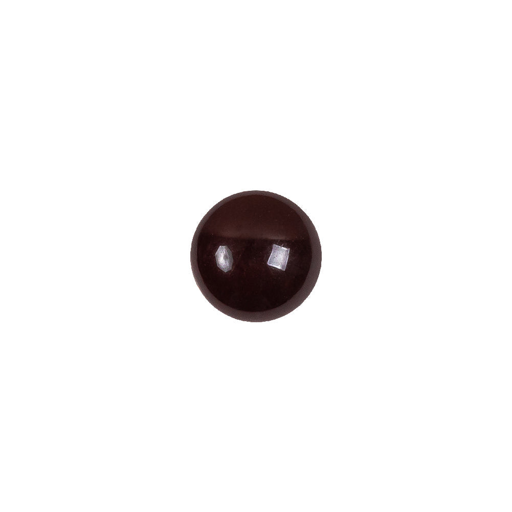 European Brown Half Domed Self Back Glass Button - 16L/10mm