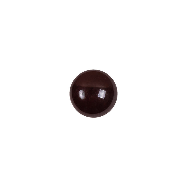 European Brown Half Domed Self Back Glass Button - 16L/10mm