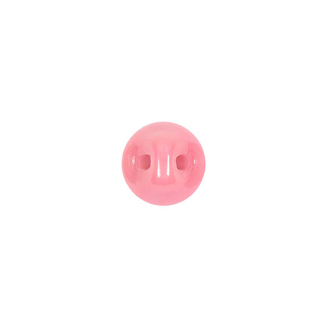European Dark Pink Half Domed Self Back Glass Button - 16L/10mm