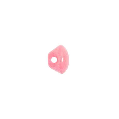 European Dark Pink Half Domed Self Back Glass Button - 16L/10mm