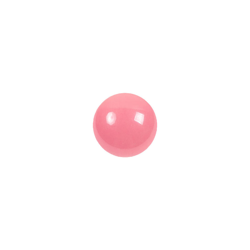 European Dark Pink Half Domed Self Back Glass Button - 16L/10mm