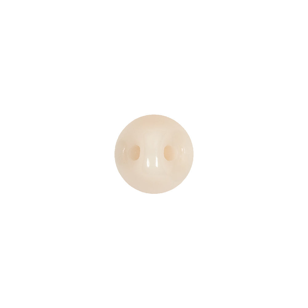 European Beige Half Domed Self Back Glass Button - 16L/10mm