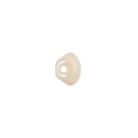 European Beige Half Domed Self Back Glass Button - 16L/10mm
